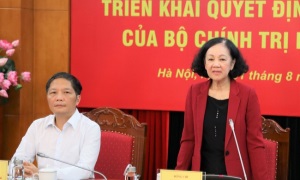 Đồng chí Trương Thị Mai dự Hội nghị triển khai quyết định kiểm tra thực hiện Nghị quyết Đại hội XIII của Đảng tại Ban Kinh tế Trung ương
